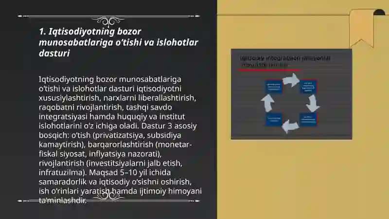 Iqtisodiyotning bozor munosabatlariga o‘tishi va islohotlar dasturi 3