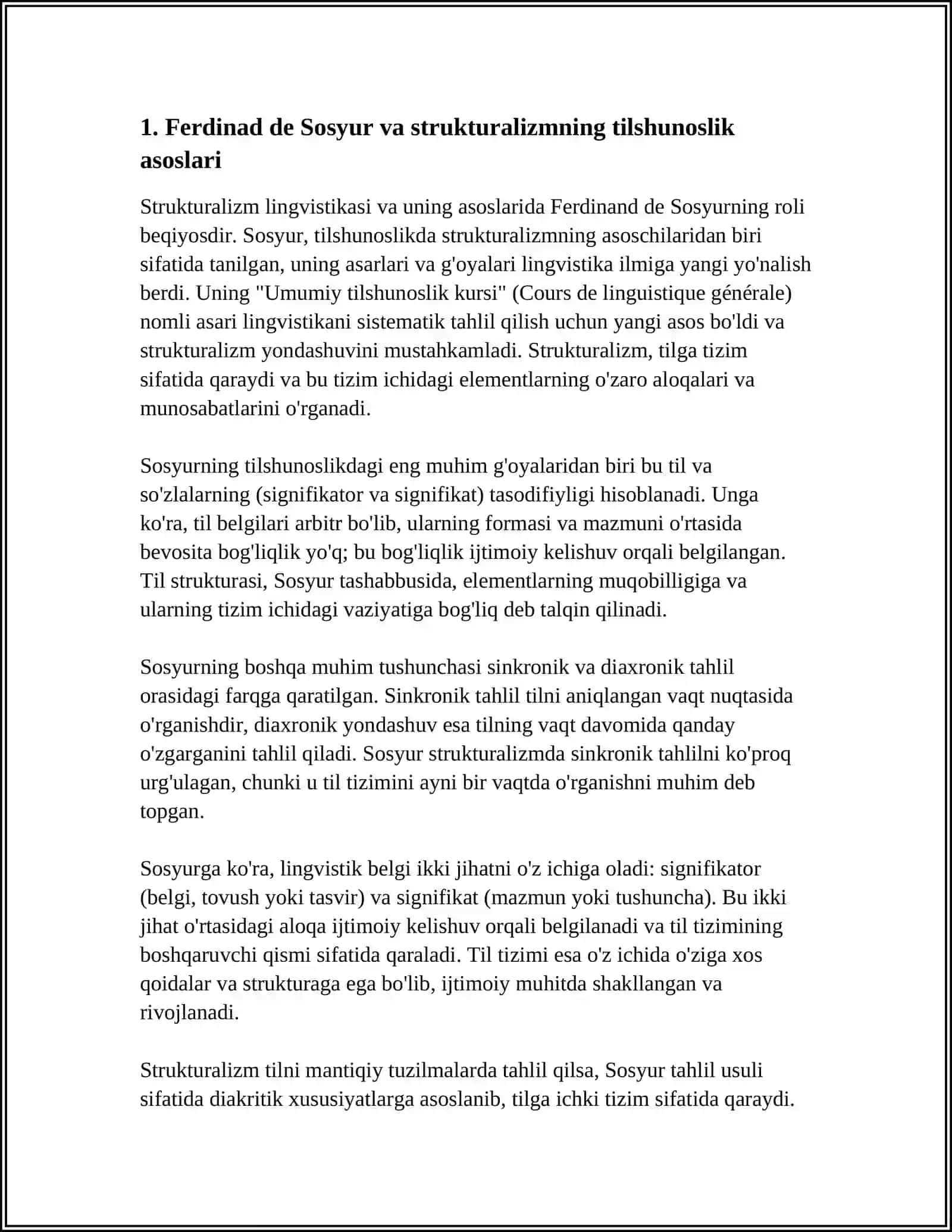 STRUKTURALIZM VA POSTSTRUKTURALIZMNING TILSHUNOSLIKKA TA’SIRI 3