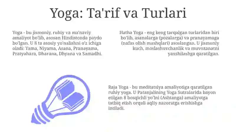 Yoga usuli uning kelib chiqishi va hozirda ishlatilishi 3