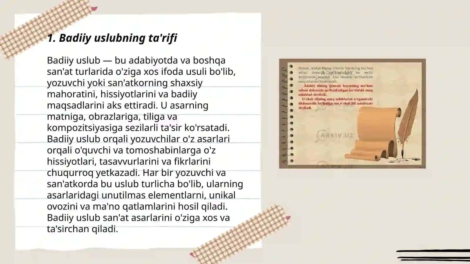 Badiiy uslub va uning xususiyatlari 3