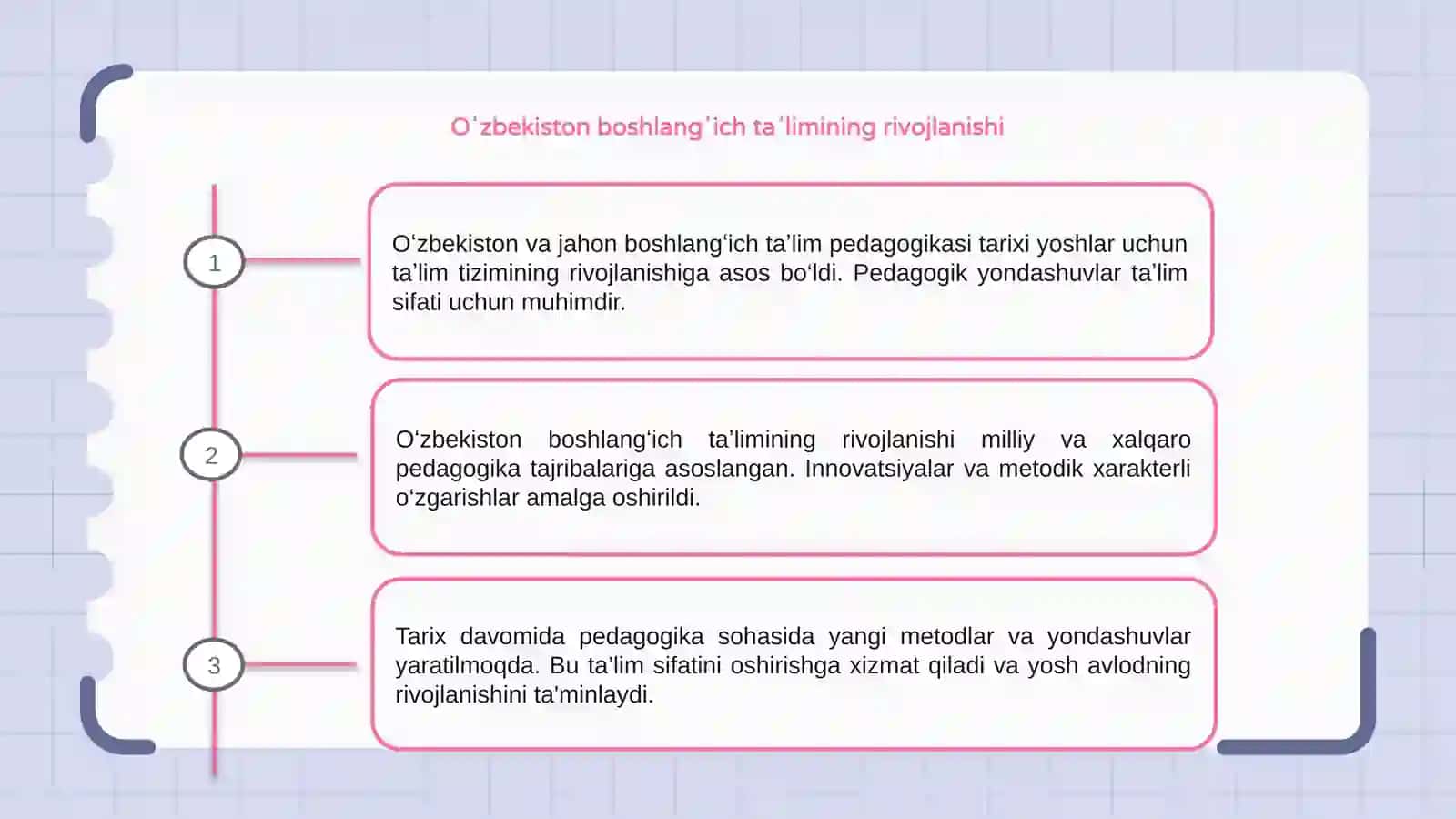 Oʻzbekiston va jahon boshlangʻich taʼlim pedagogikasi tarixi 3