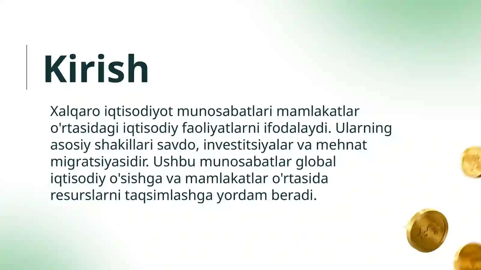 Xalqaro iqtisodiyot munosabatlarning asosiy shakillari 3