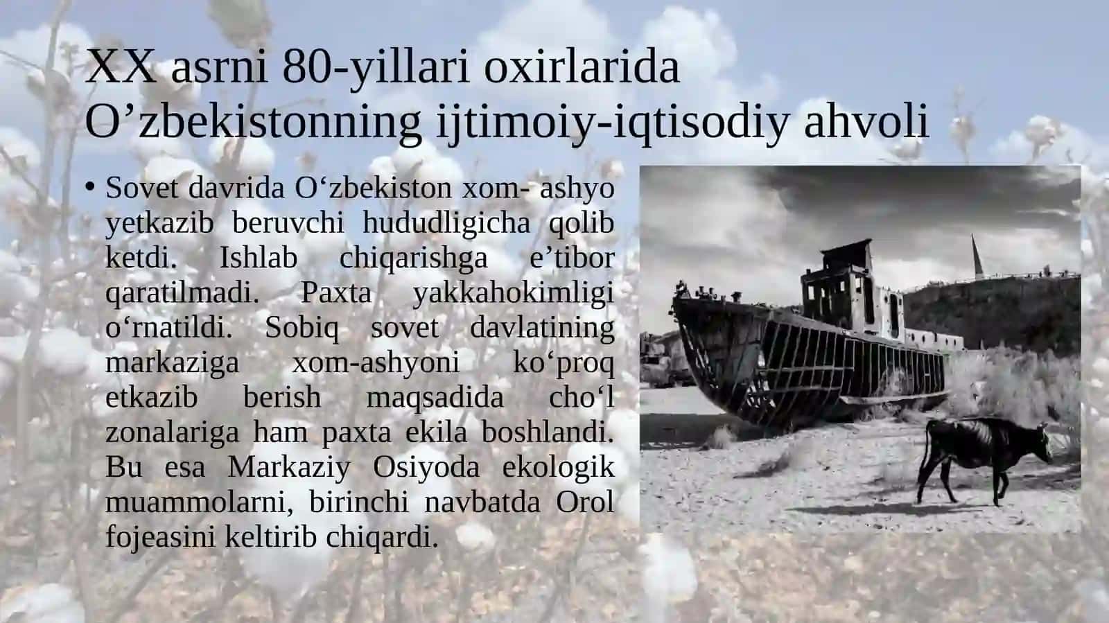 Paxta ishi  Sabab va oqibatlar 3