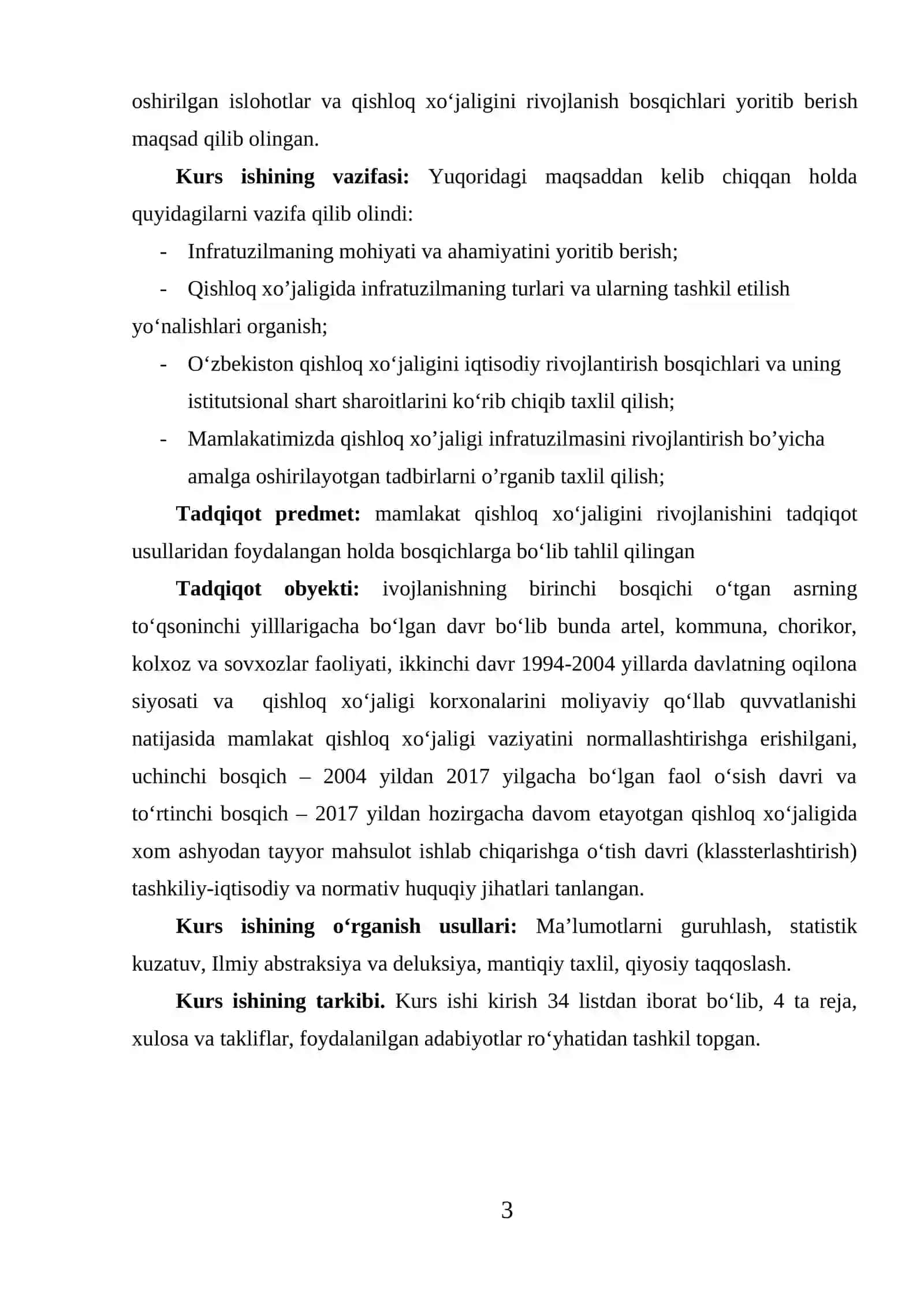 Qishloq xo‘jaligida infratuzilma sub'ektlarini tashkil etish va rivojlantirish yo'llari 3