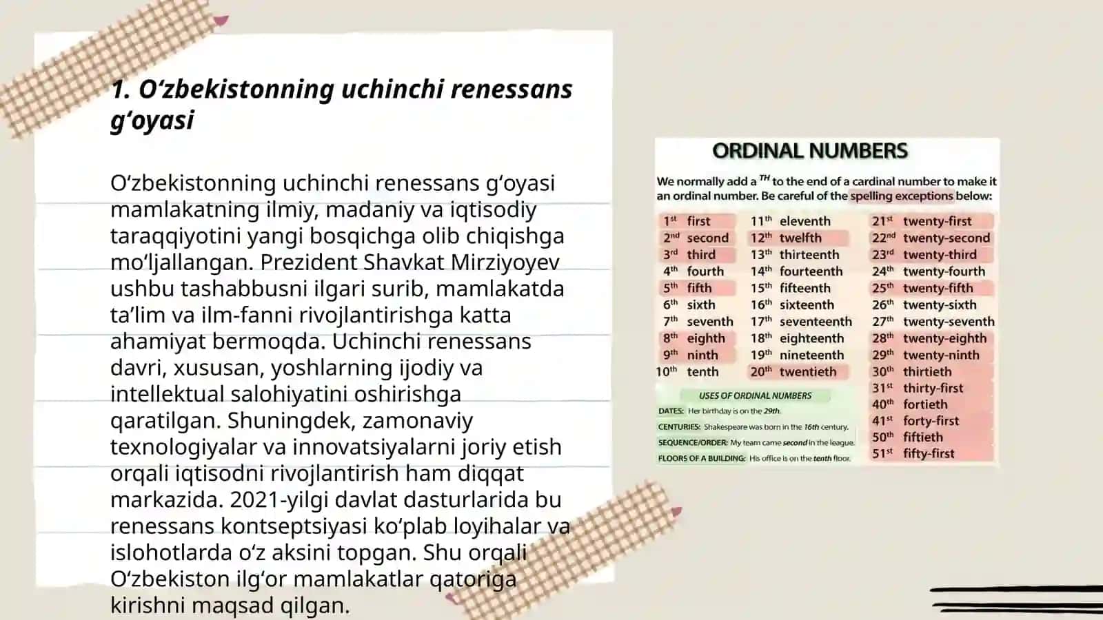 Oʻzbekistonning uchinchi renessansi tomon tutgan yoʻli 3
