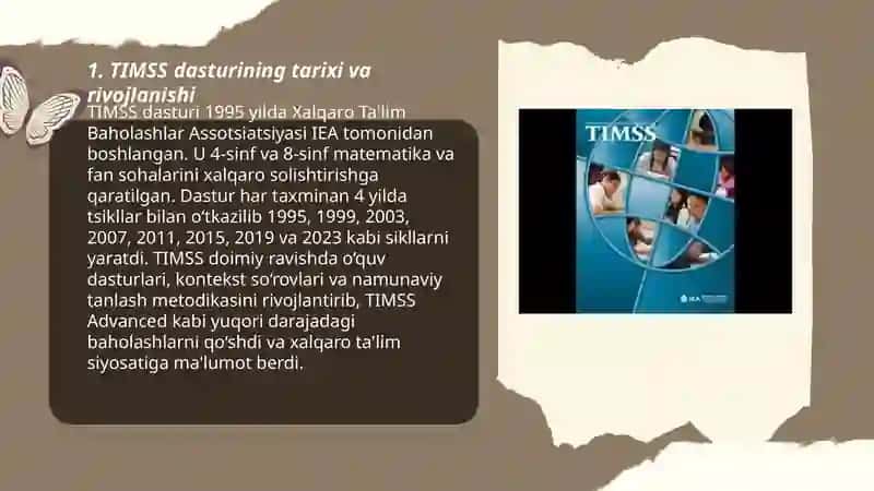 TIMSS xalqaro baholash dasturi mazmuni va mohiyati 3