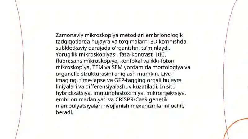 Zoologiyada zamonaviy tadqiqot metodlari.Hayvonlarning koʻpayishi va rivojlanishi 3