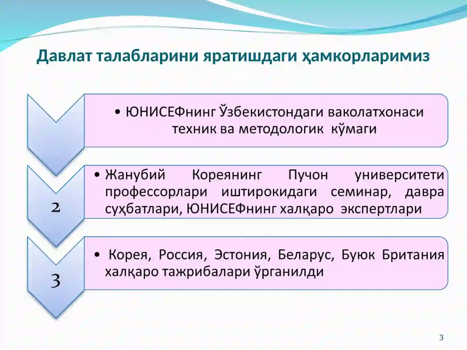 ЎЗБЕКИСТОН РЕСПУБЛИКАСИНИНГ ИЛК ВА МАКТАБГАЧА ЁШДАГИ БОЛАЛАР РИВОЖЛАНИШИГА ҚЎЙИЛАДИГАН ДАВЛАТ ТАЛАБЛАРИ 3