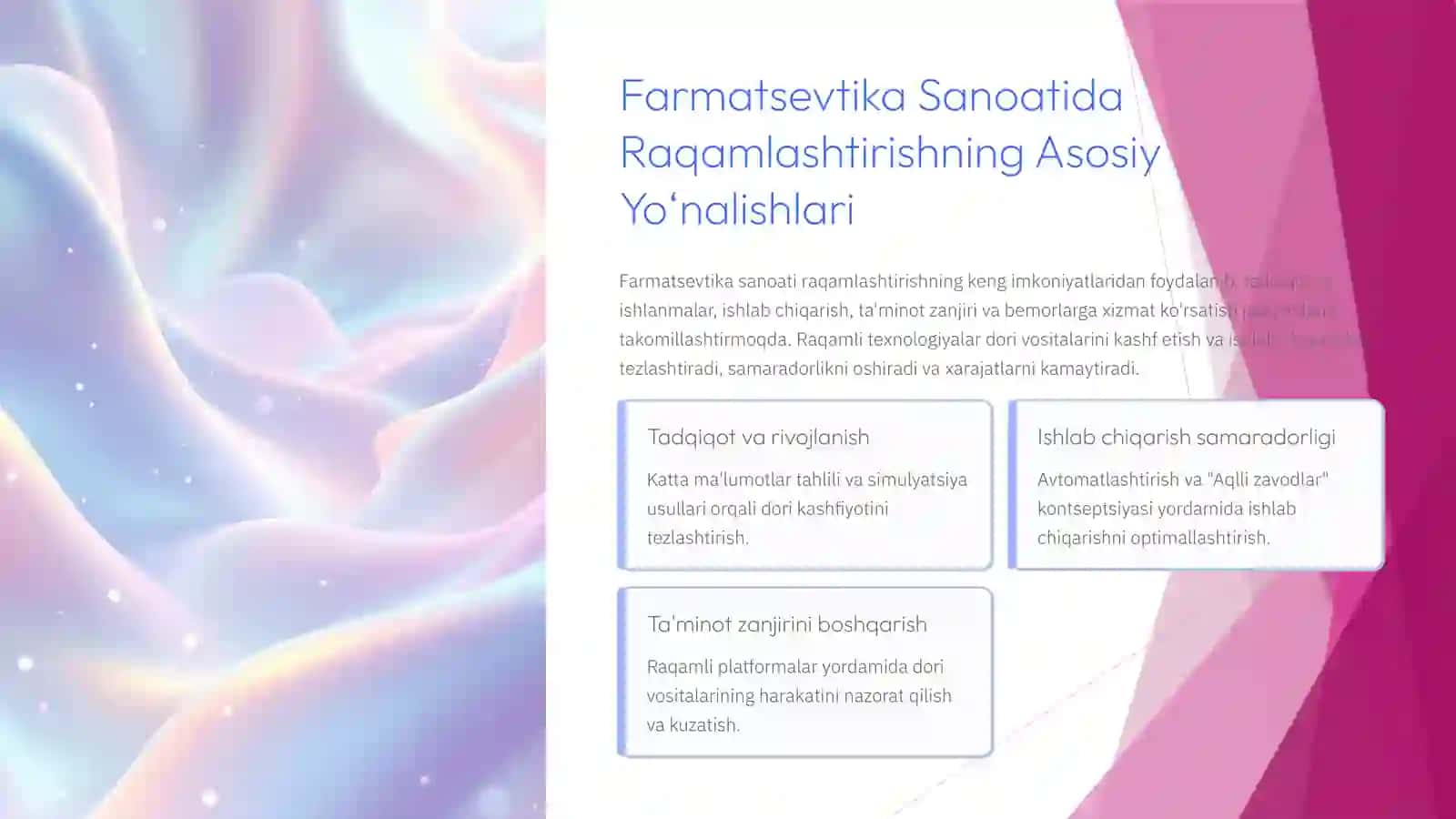 Tarmoqlar Iqtisodiyotida Farmatsevtika: Imkoniyatlar va Chaqiriqlar 3