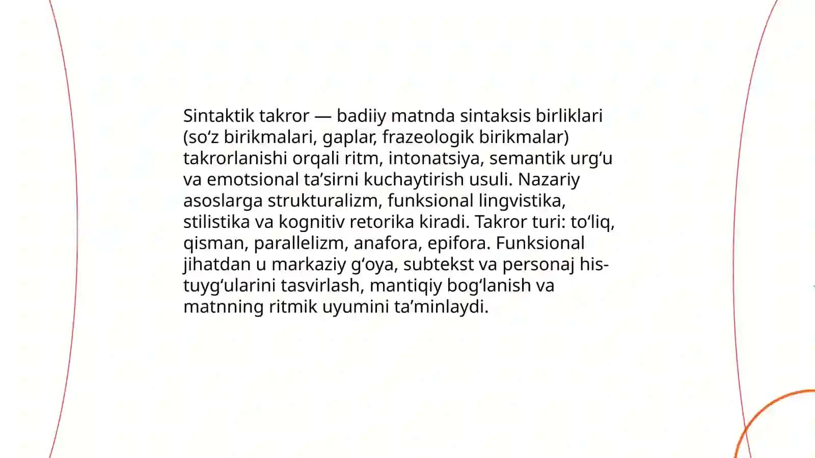 Badiiy matnda sintaktik takror 3