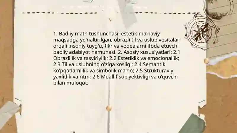 Badiiy matn va uni shakllantiruvchi vositalar 3