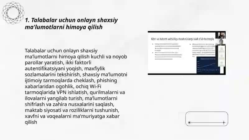 Kiberxavfsizlik va talabalarni onlayn muhitda himoya qilish masalalari 3