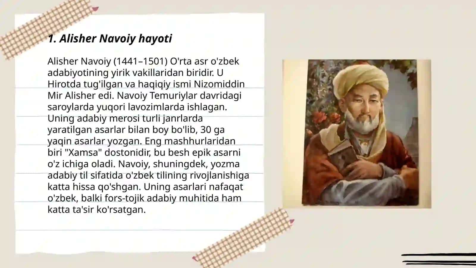 Alisher Navoiy hayoti va ijodi 3