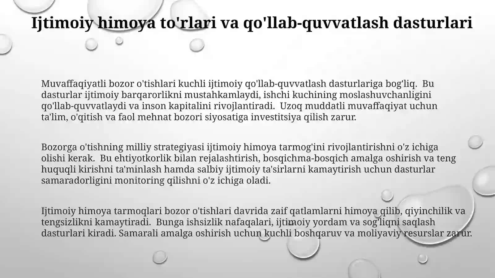 Bozor iqtisodiyotiga o'tishning milliy konsepsiyasi va islohotlar strategiyasi 3
