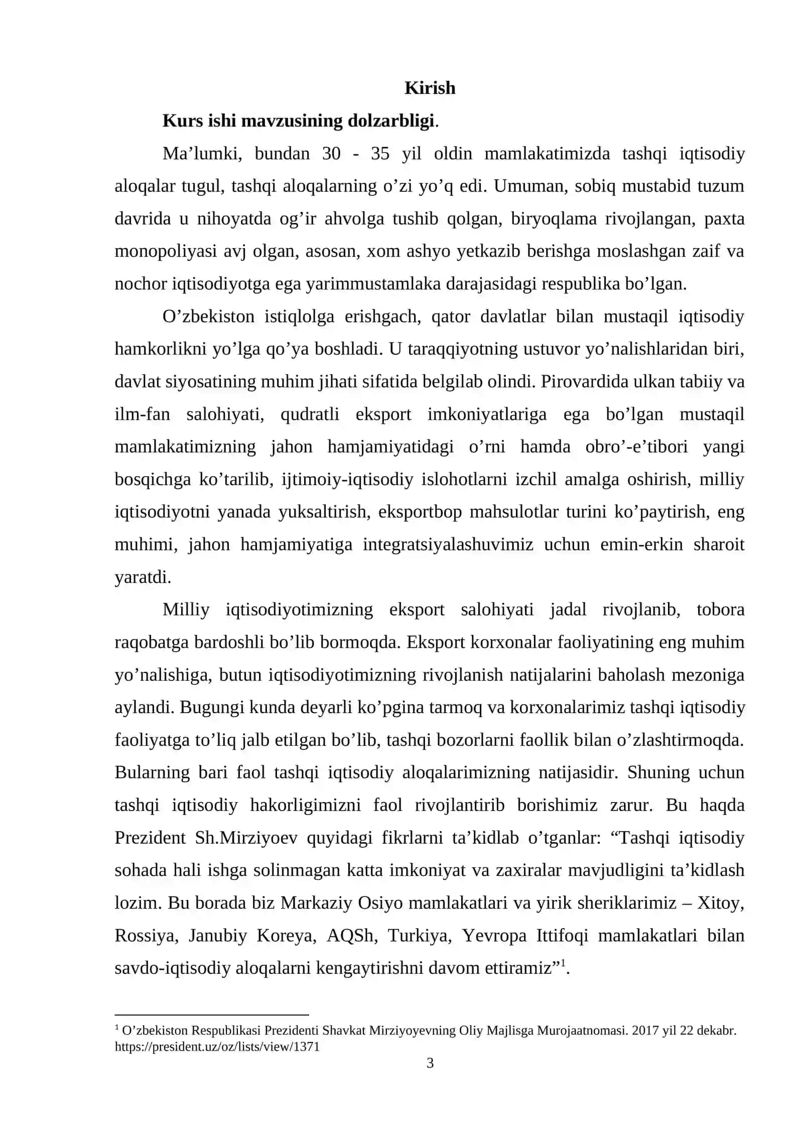 O'zbekistonning jahonning rivojlangan mamlakatlari bilan iqtisodiy hamkorligi 3