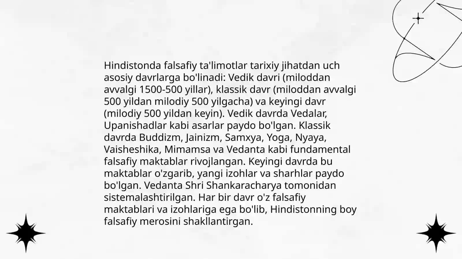 Hindistonda falsafiy ta'limotlarining paydo bo'lishi va rivojlanishi 3