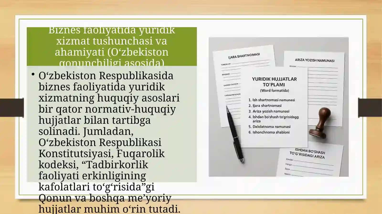 Biznes faoliyatida yuridik xizmat 3