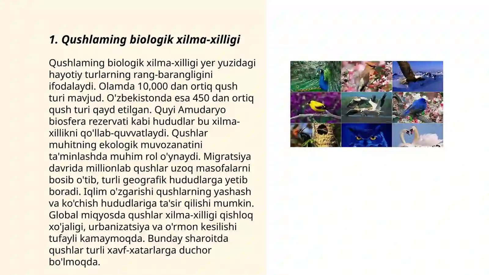 Qushlaming biologivasi, kelib chiqishi va evolyutsiyasi 3