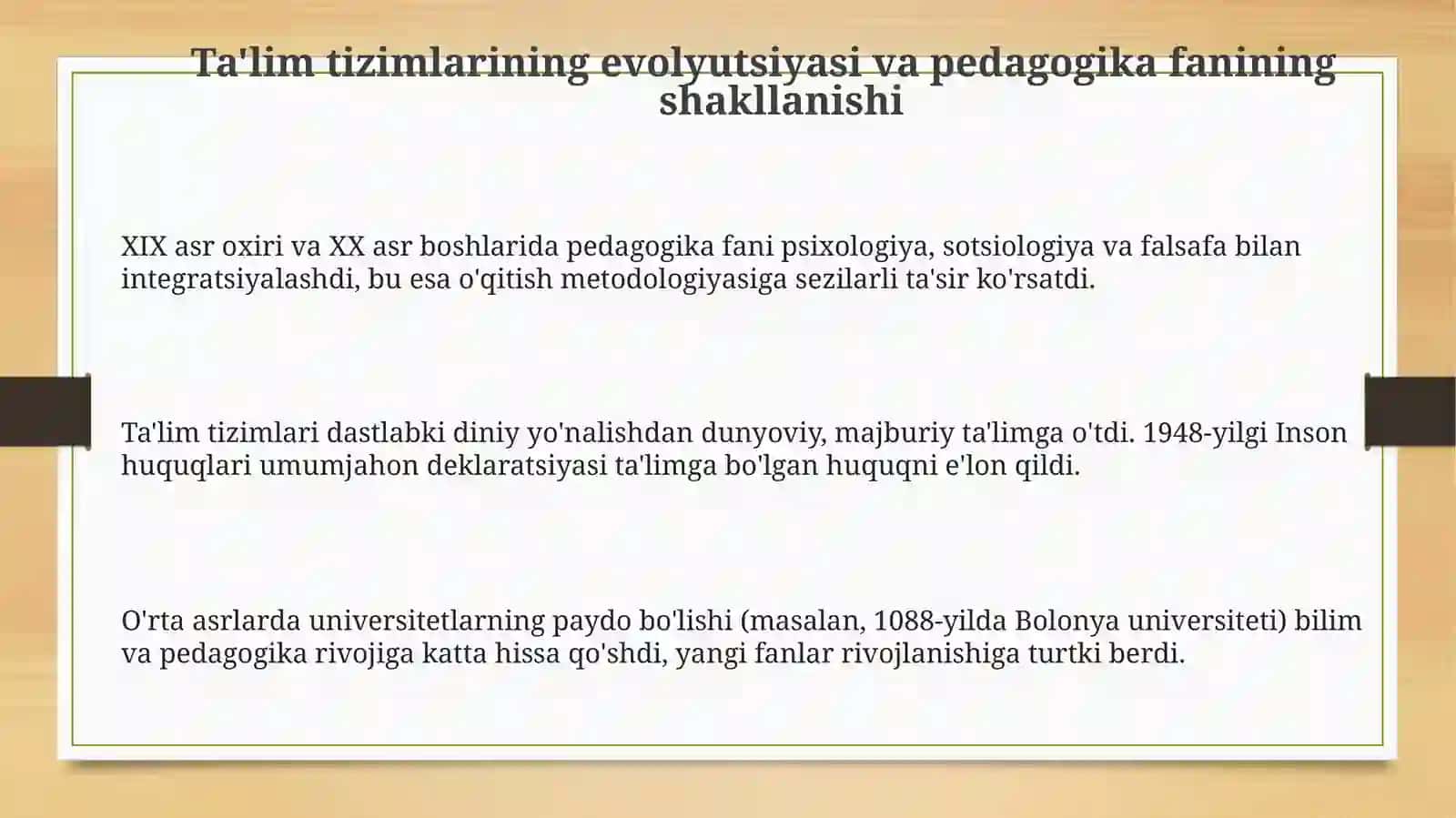 Ta'lim tizimlarining evolyutsiyasi va pedagogika fanining rivojlanishi 3