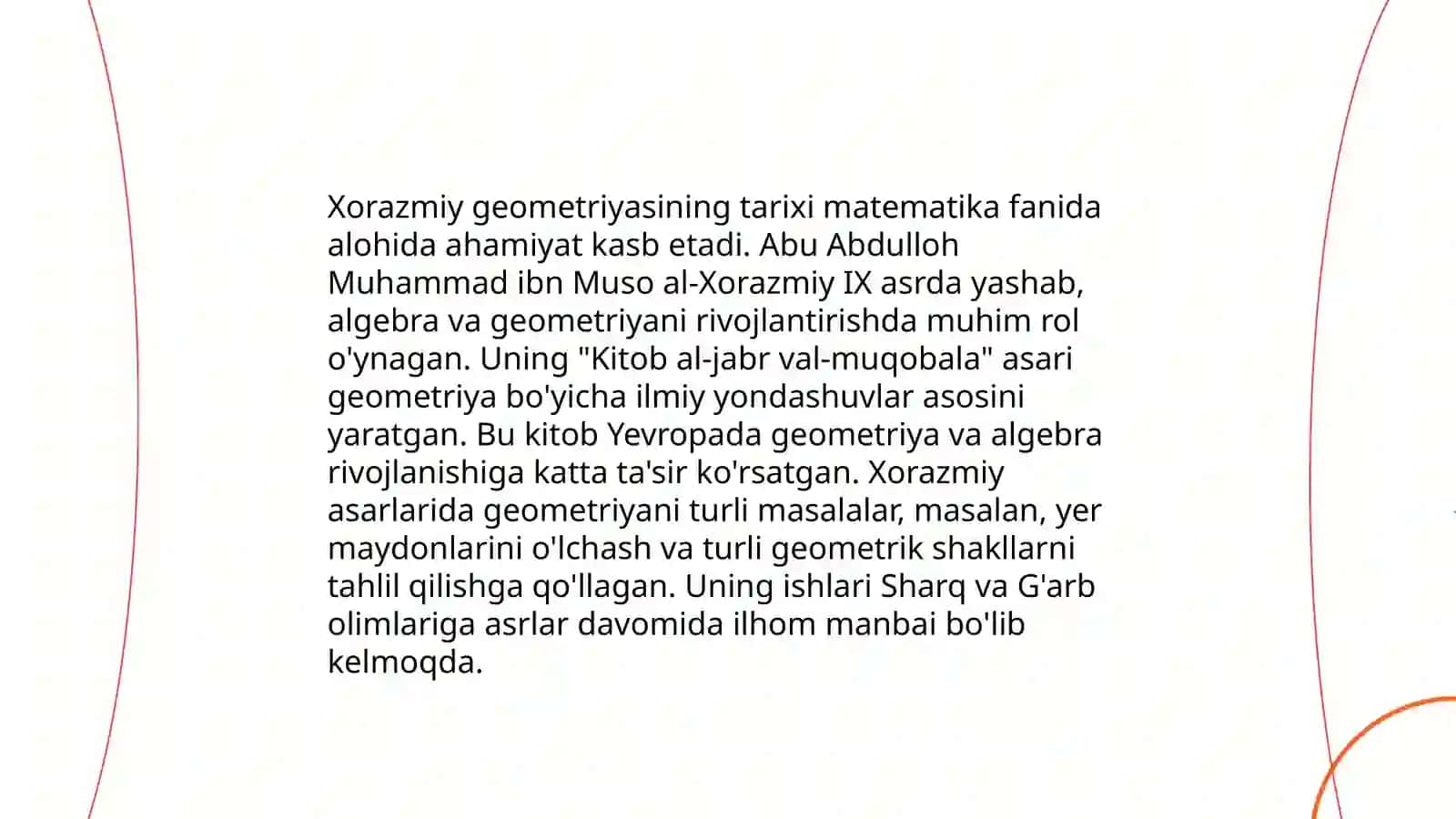 Xorazmiy geometriyasi 3