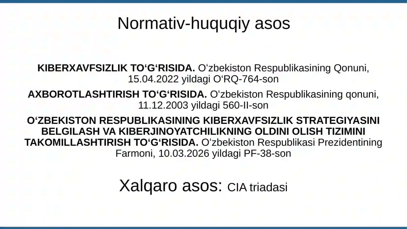 Kiberxavfsizlikning nazariy huquqiy asoslari 3