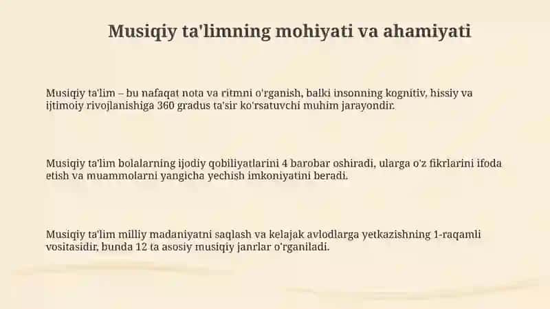 Musiqiy tarbiya ahamiyati 3