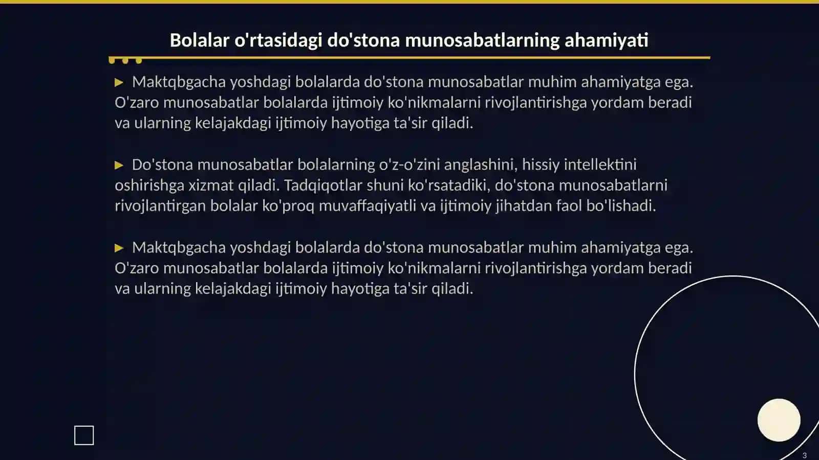 Maktqbgacha yoshdagi bolalarda do'stona munosabatlarni rivojlantirish 3