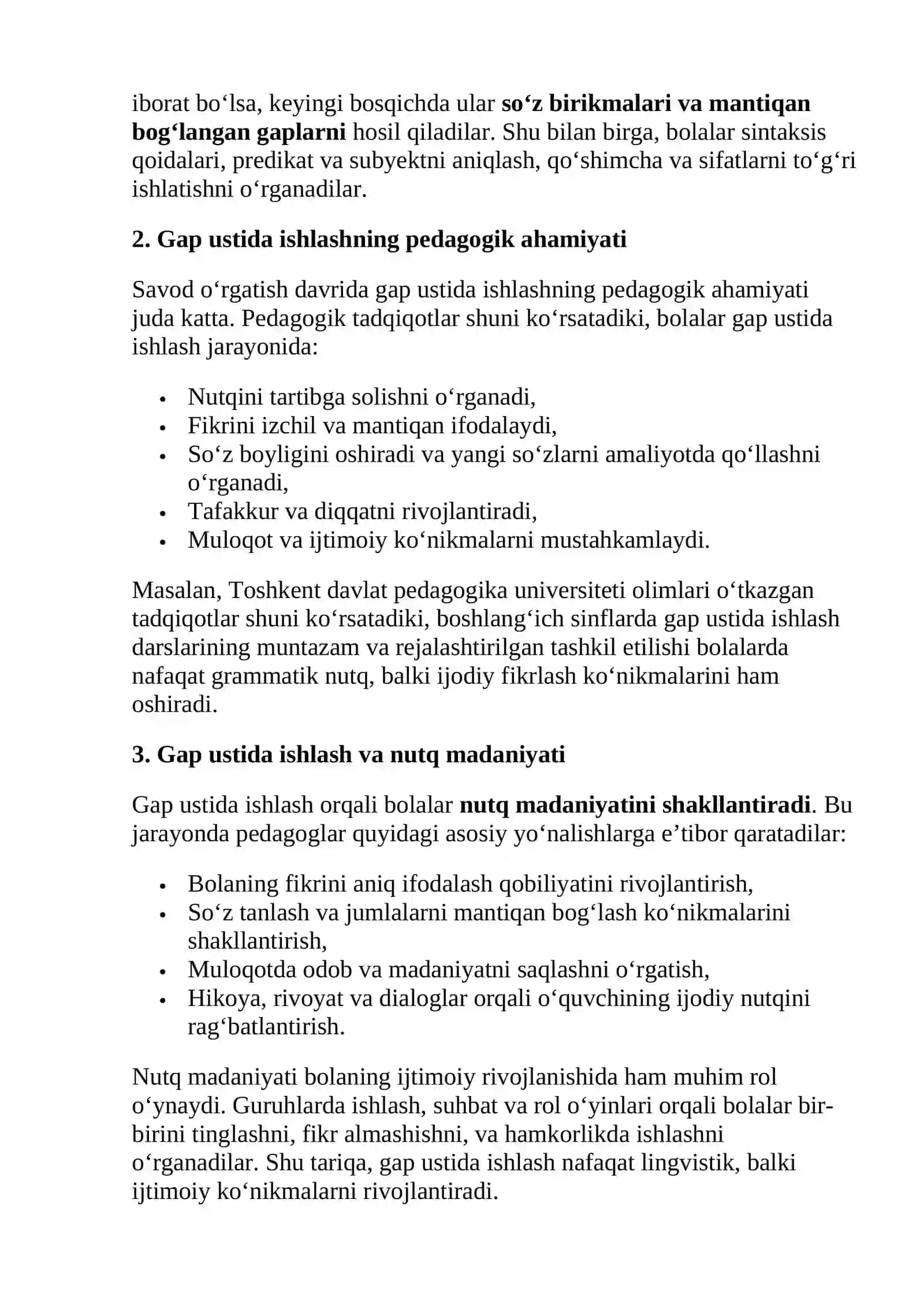 Savod o‘rgatish davrida gap ustida ishlash 3