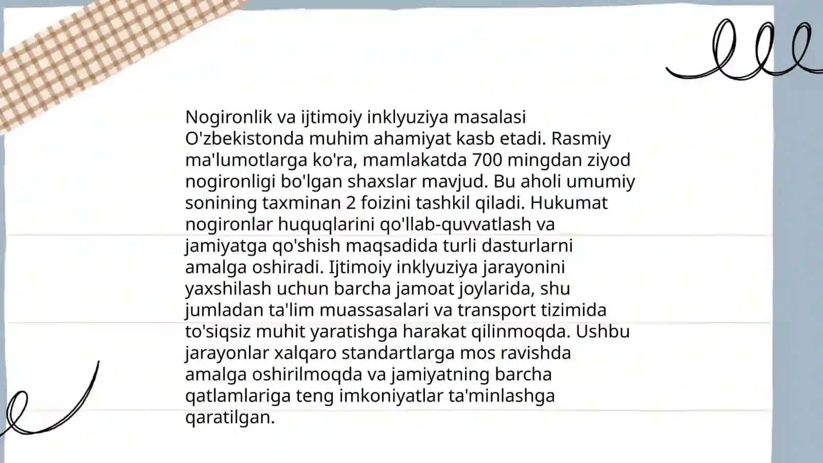 Nogironlik va ijtimoiy inklyuziya 3