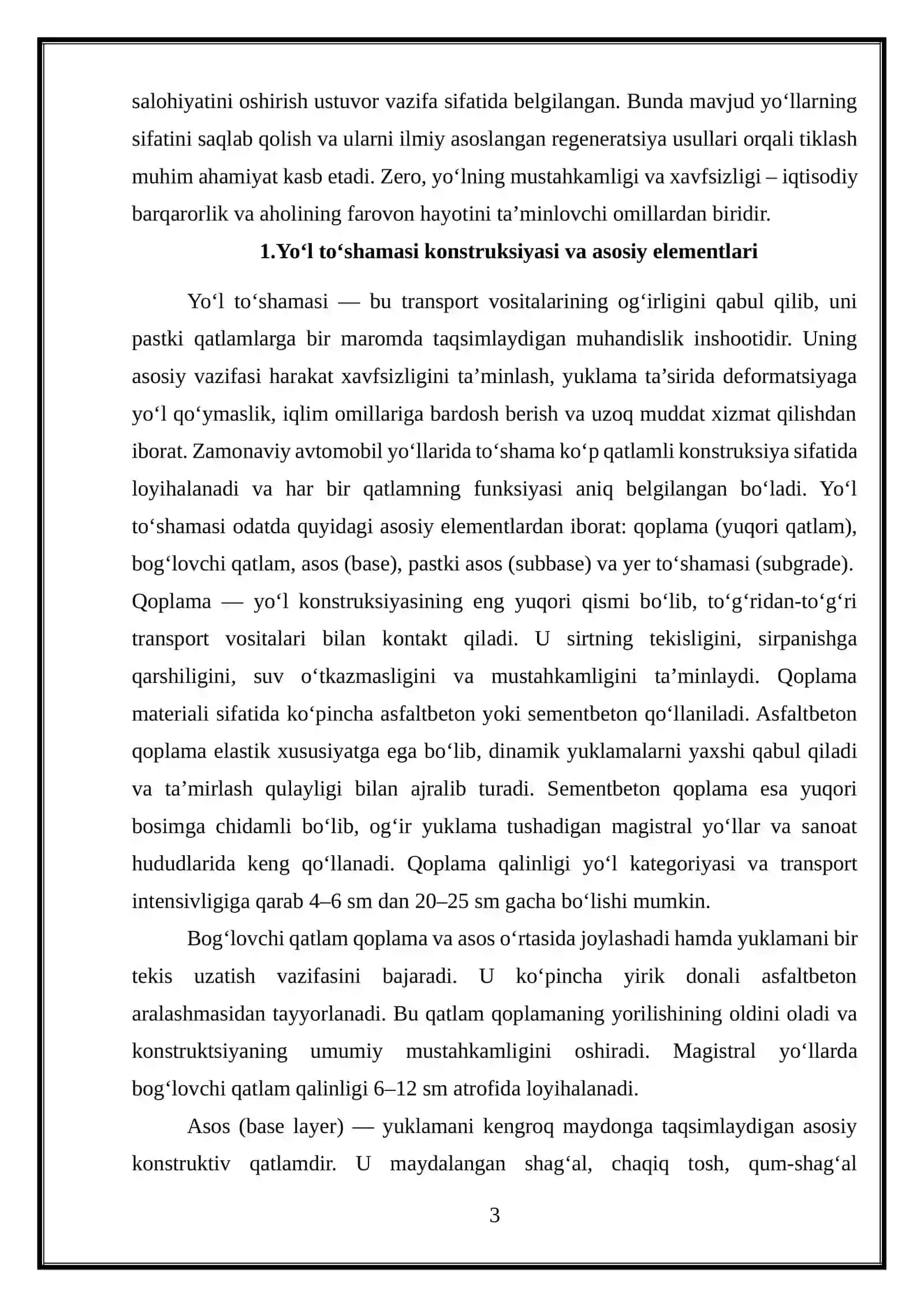 Yoʻl to'shamasining qoplamasini regeneratsiya qilish usullari va ularni qoʻllash 3