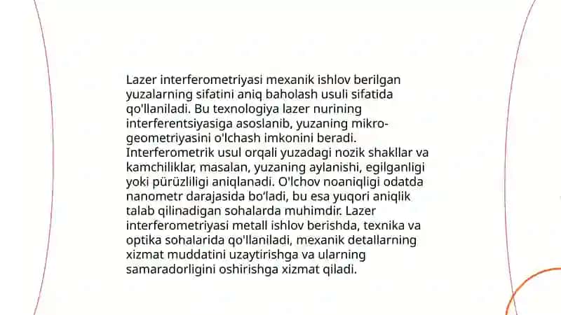 Mexanik ishlov berilgan yuza sifatini baholashning zamonaviy usullari 3