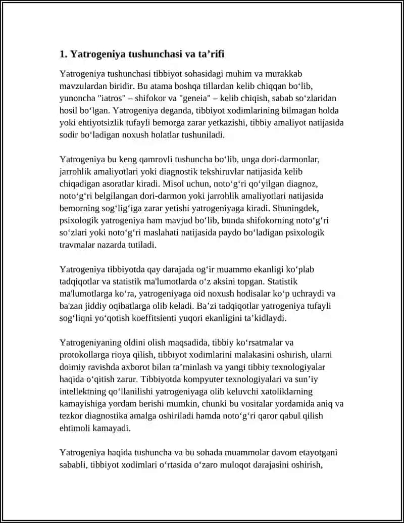 YATROGENIYA HAQIDA TUSHUNCHA YATROGENIYA MUOMMOLARI EVTANAZIYA MUOMMOLARI 3