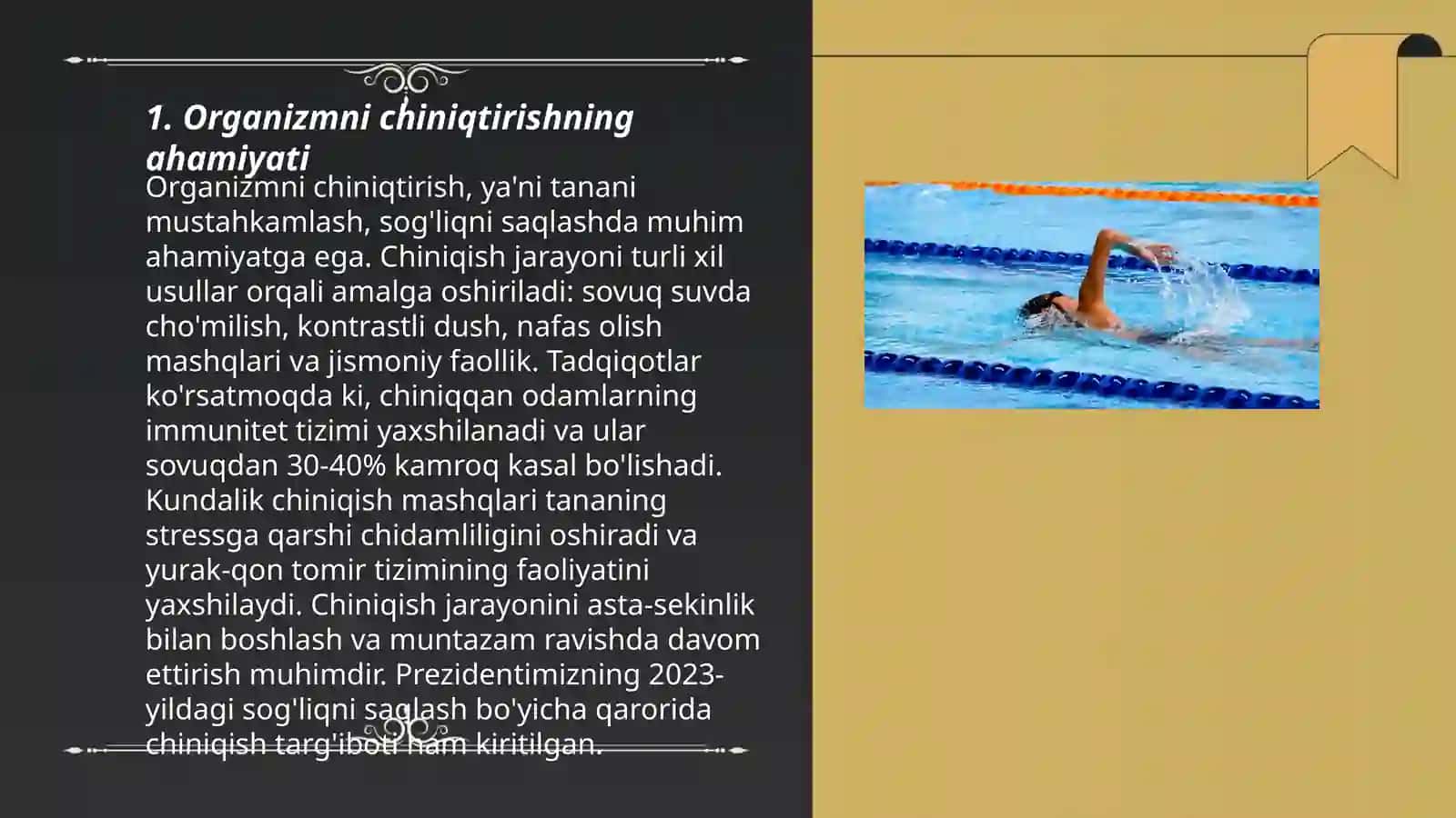 Organizmni chiniqtirish usuli 3