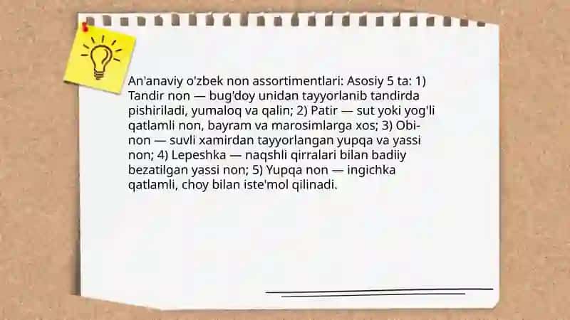An'anaviy o'zbek non assortimentlari 3
