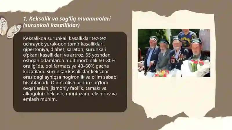 Keksalik va sogʻliq muammolari (surunkali kasalliklar) 3