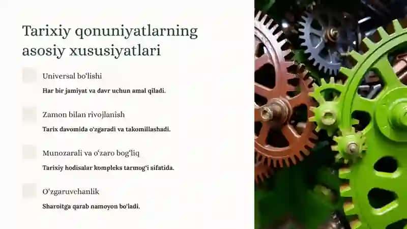 Tarixiy qonuniyat va tarixiy zamon kategoriyalari 3