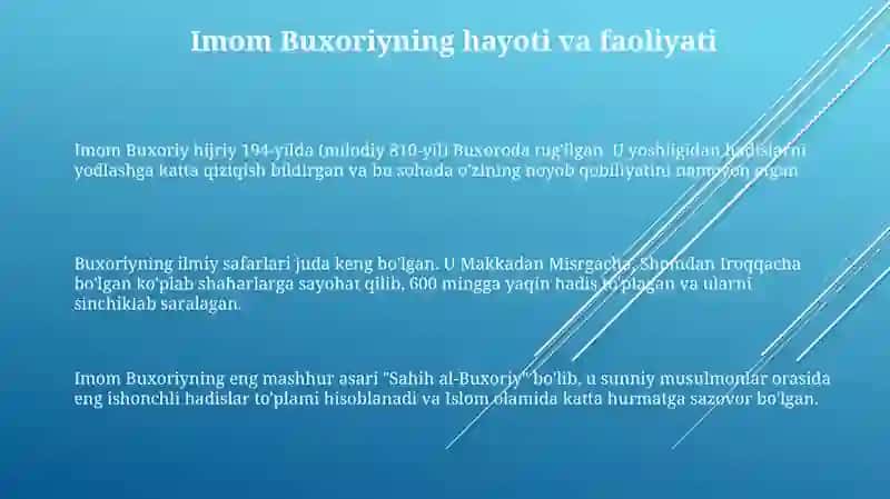 Imom Buxoriyning “Al-Adab al-mufrad” 3