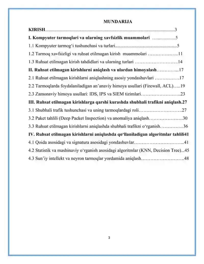 Korporativ tarmoqlarda ruhsat etilmagan kirishlardan himoyalovchi dasturiy ta’minot modulining qiyosiy tahlili 3