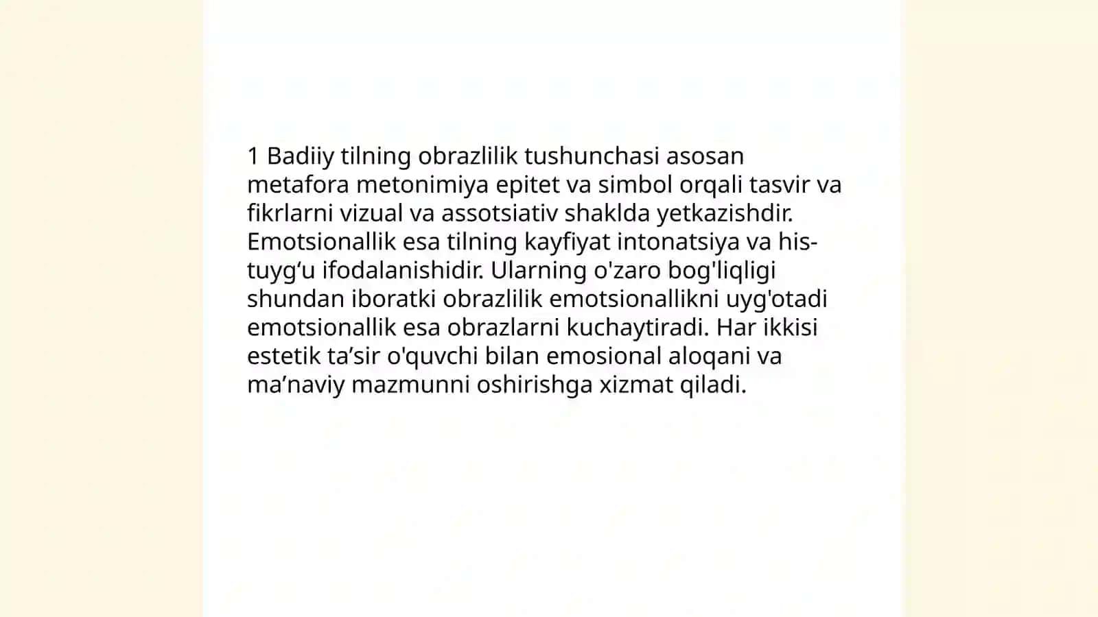 Badiiy tilning obrazliligi va emotsionalligi 3