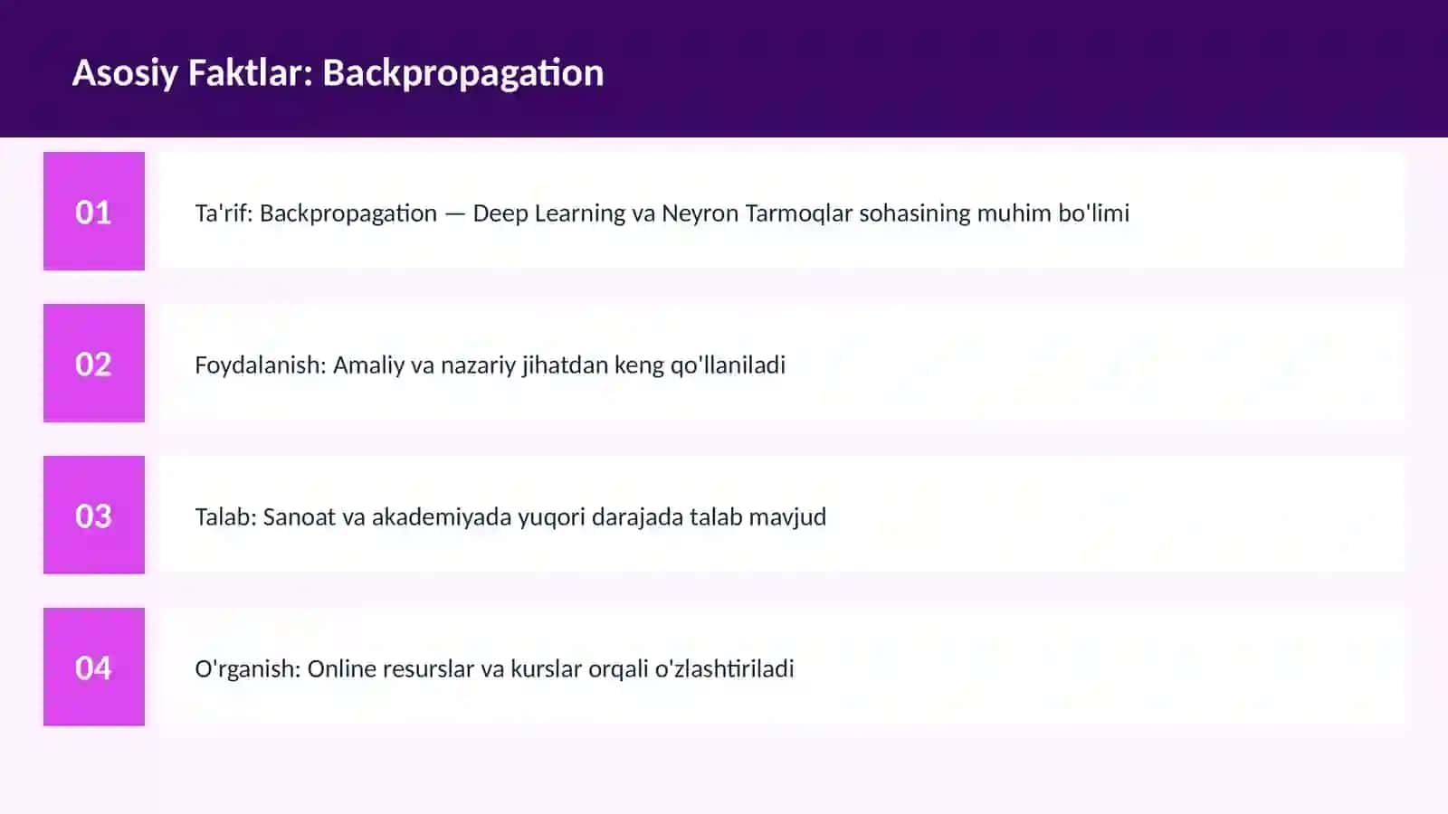 AI | DEEP LEARNING VA NEYRON TARMOQLAR 3