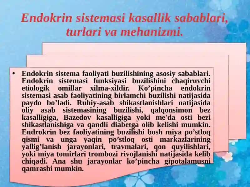 ENDOKRIN BEZLARDA HOSIL BOʻLADIGAN AYRIM PATOLOGIK HOLATLAR 3