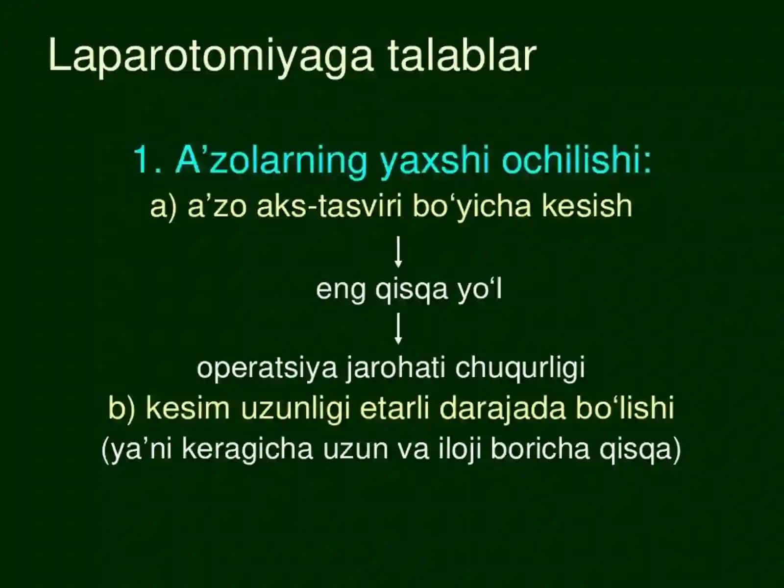 Laparotomiya,oshqozon,o’n ikki barmoqli ichak,jigar,oshqozonosti bezi klinikanatomiyasi va ularda oʼtkaziladigan operatsiyalar va qoʼyiladigan choklar 3