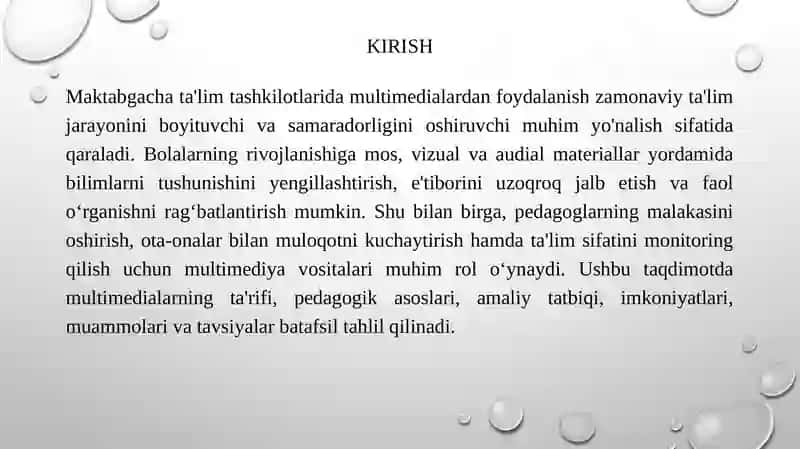 Maktabgacha talim tashkilotlarida multimedialardan foydalanish 3