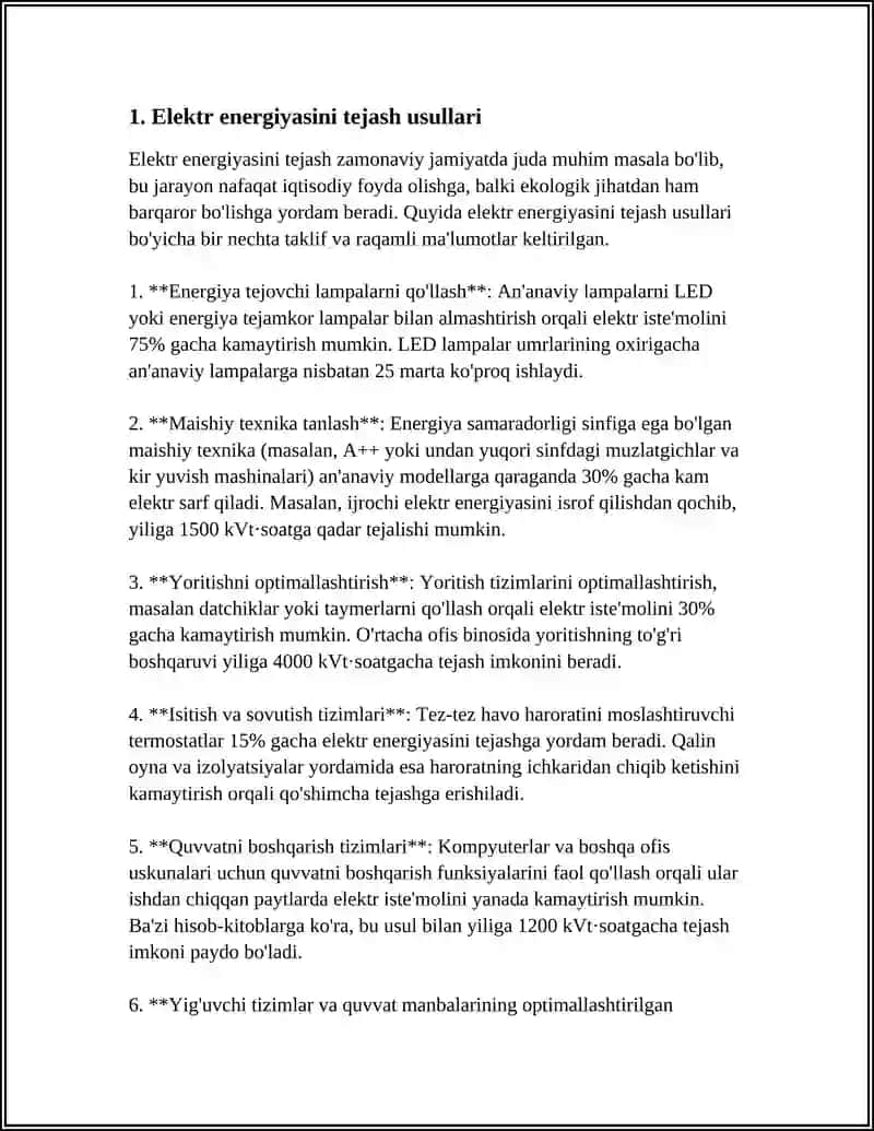 ELEKTR ENERGIYASIDAN OQILONA FOYDALANISH 3