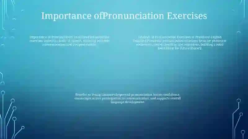 Analysis Of Pronunciation Exercises In Teaching English To Preschool Children 3