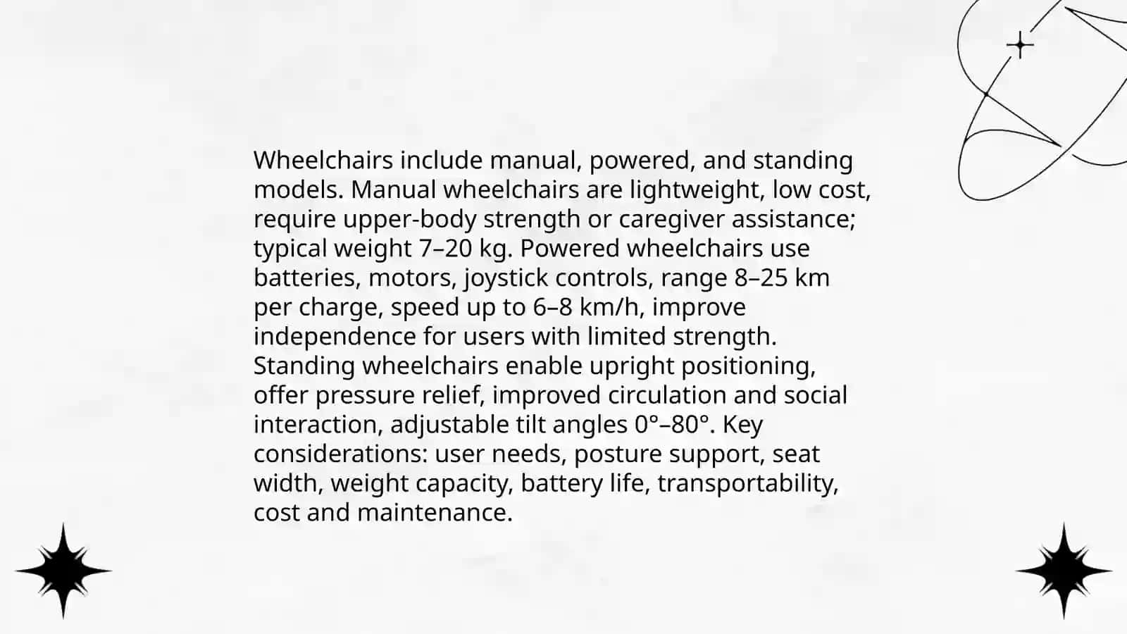 Wheelchairs (manual, powered, and standing) 3