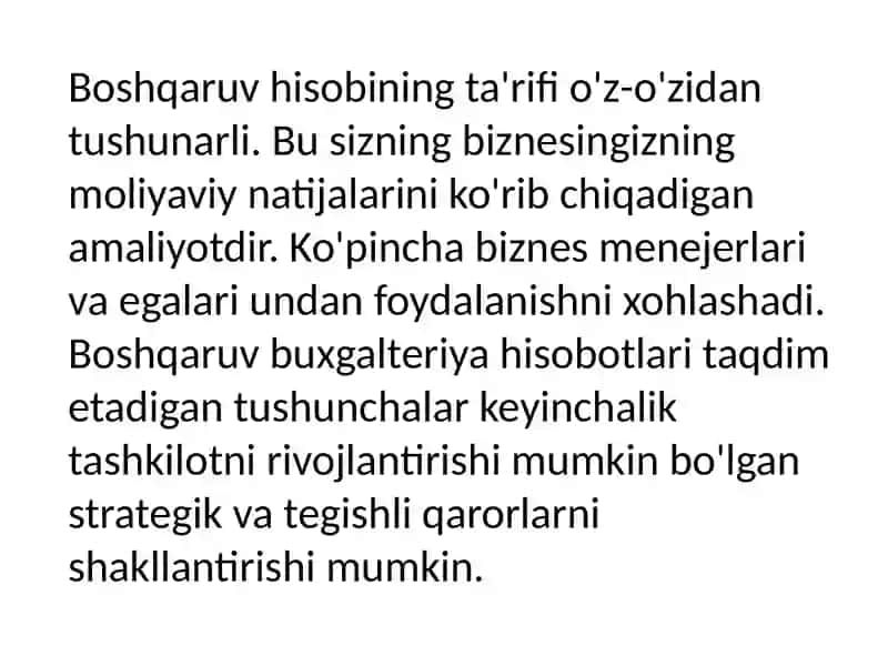 Boshqaruv Hisobi 3
