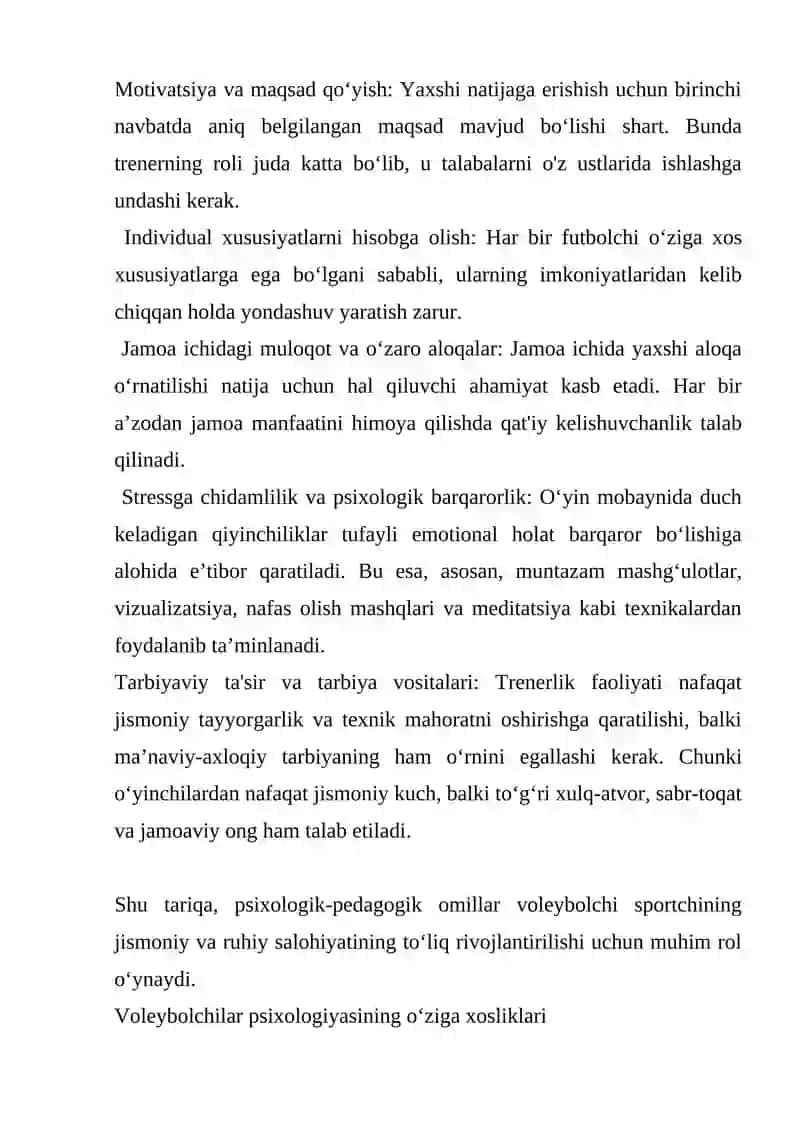 Voleybolchilarni rivojlantirishning psixologik pedagogik jihatlar 3