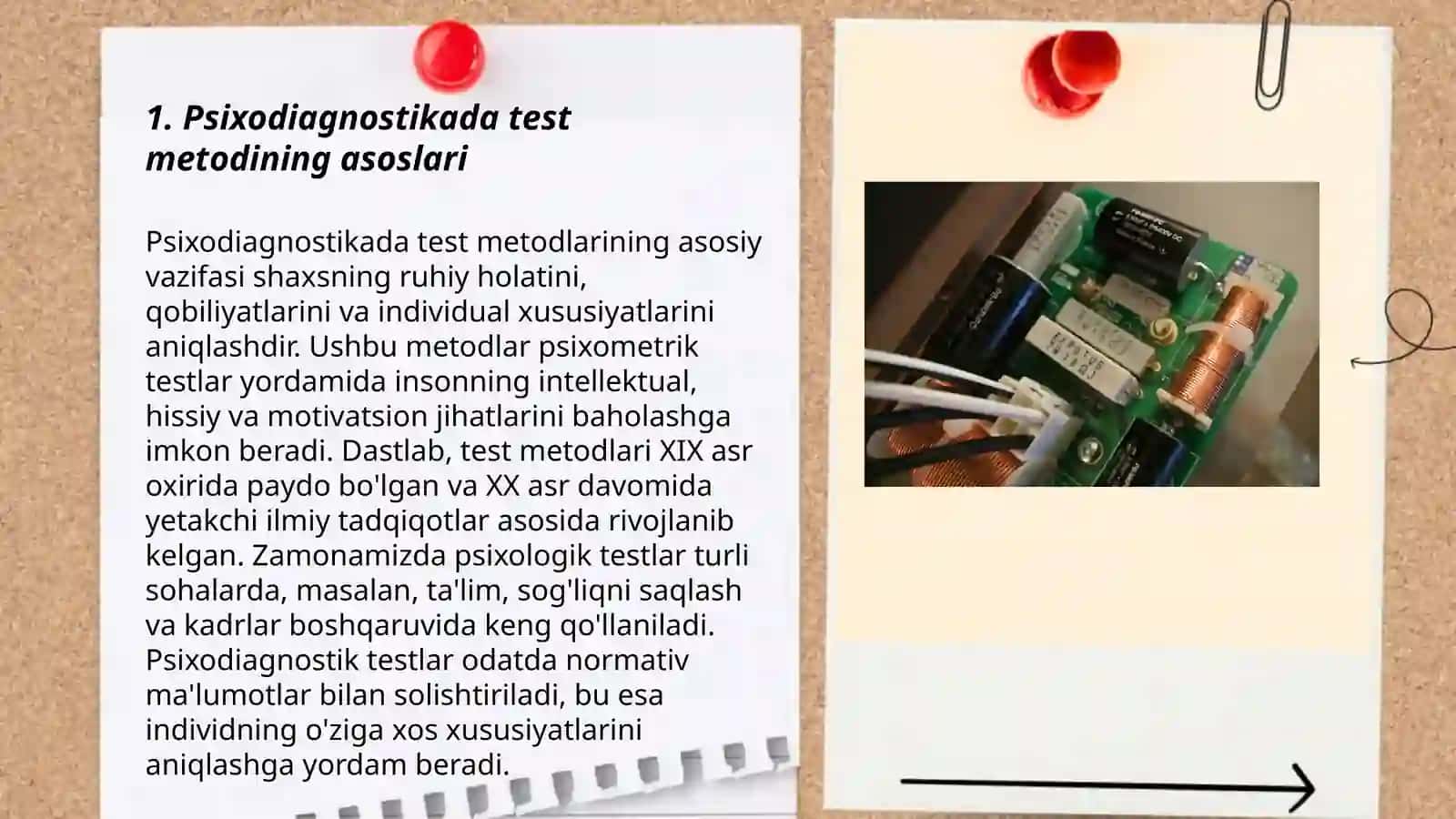 Psixodiagnostikani o'tkazishda test metoddan foydalanish 3