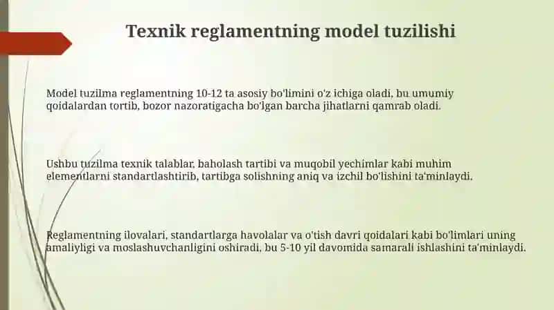 Texnik reglamentning namunaviy tuzilmasi 3